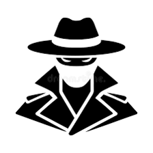 A silhouetted person speaking privately with a police detective