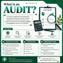An auditor reviewing financial records beside a calculator
