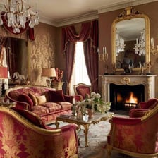 An elaborately decorated Baroque interior