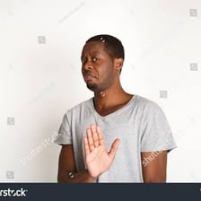 A person dismissing an idea with a hand gesture