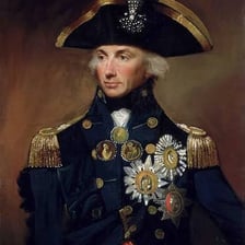 A portrait of British admiral Horatio Nelson.
