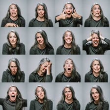 People displaying a range of emotions.