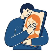Two people showing sympathy and understanding toward each other