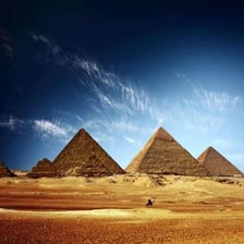 The pyramids of Giza in Egypt.
