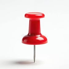 A metal drawing pin fastening paper to a noticeboard