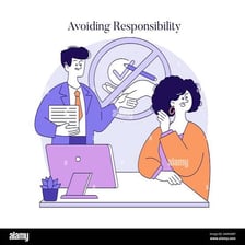 An illustration representing deliberate avoidance
