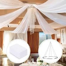 A length of fabric hanging as a drape