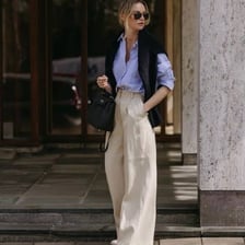 A stylish, elegant fashion outfit.