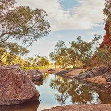 A landscape view of Alice Springs in Australia's Northern Territory