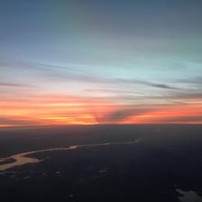 The sun nearing the horizon at the close of the day