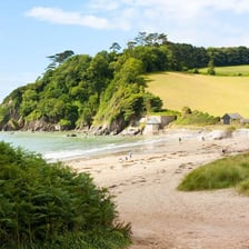 A coastal landscape in Devon, south-west England.