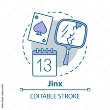 A visual representation of a jinx or bad luck