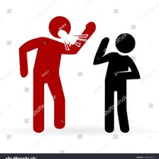 One person angrily scolding another