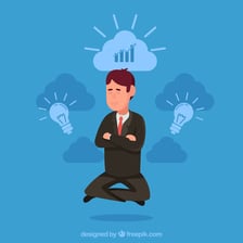 A person shown making an assumption