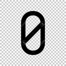 A large zero symbol representing nothing