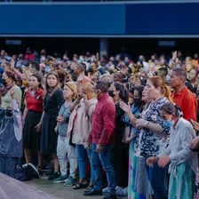 People gathered at an organised public event