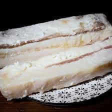 Raw beef suet prepared as a cooking ingredient.