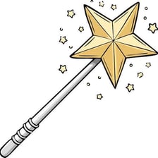 Illustration of a bright, sparkling object resembling a star.
