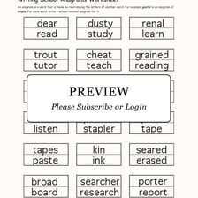 Educational illustration showing letters being rearranged