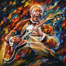 B.B. King performing with his guitar