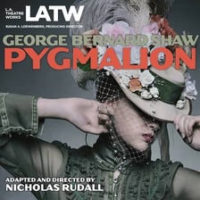 A theatre poster or production image for George Bernard Shaw’s play Pygmalion.
