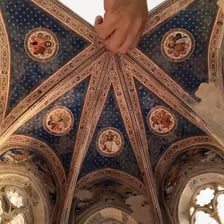 The vaulted semicircular apse at the end of a church interior.