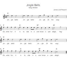 A simple melody written on a sheet of music