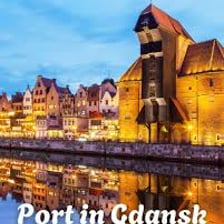 The waterfront and historic harbour area of Gdańsk, Poland.