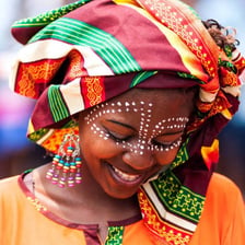 A portrait representing a person from Mozambique