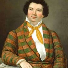 A portrait of composer Gioachino Rossini