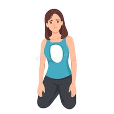A simple illustration representing physical weakness and frailty.