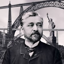 A portrait of engineer Gustave Eiffel.
