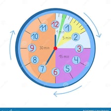 A clock illustrating an imminent or soon-coming time.