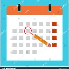 A calendar showing an event scheduled before its due time.