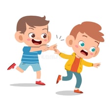 A warning-style illustration representing inappropriate behaviour.