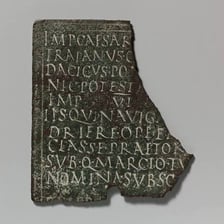 A Roman stone inscription written in Latin.