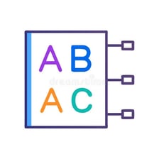 A simple educational illustration showing letters selected at regular intervals