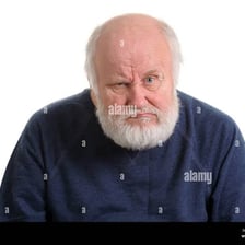 A person showing clear displeasure