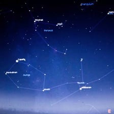 A star-field image identifying Algol, the eclipsing binary star