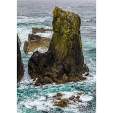 A rugged coastal landscape from the Scottish Hebrides.