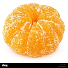 Whole and peeled tangerines showing their orange-coloured flesh.