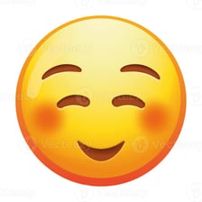 A person showing a warm, friendly facial expression