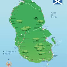 A view of the Isle of Arran in Scotland