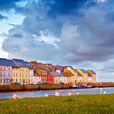 A view of Galway in Ireland, showing its urban waterfront.