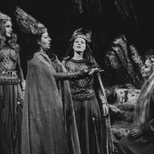 A stage production or poster for Wagner’s opera cycle Der Ring des Nibelungen.