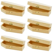 A plain wooden coffin