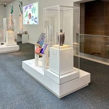 A prominent object displayed as a museum showpiece