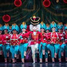 A stage performance of The Nutcracker ballet
