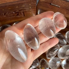 A polished girasol opal shown as a decorative ornamental stone.