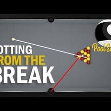 A snooker player potting a ball during a break